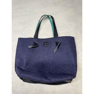 NWOT Tory Burch Navy/Blue Felt Large Tote Bag
